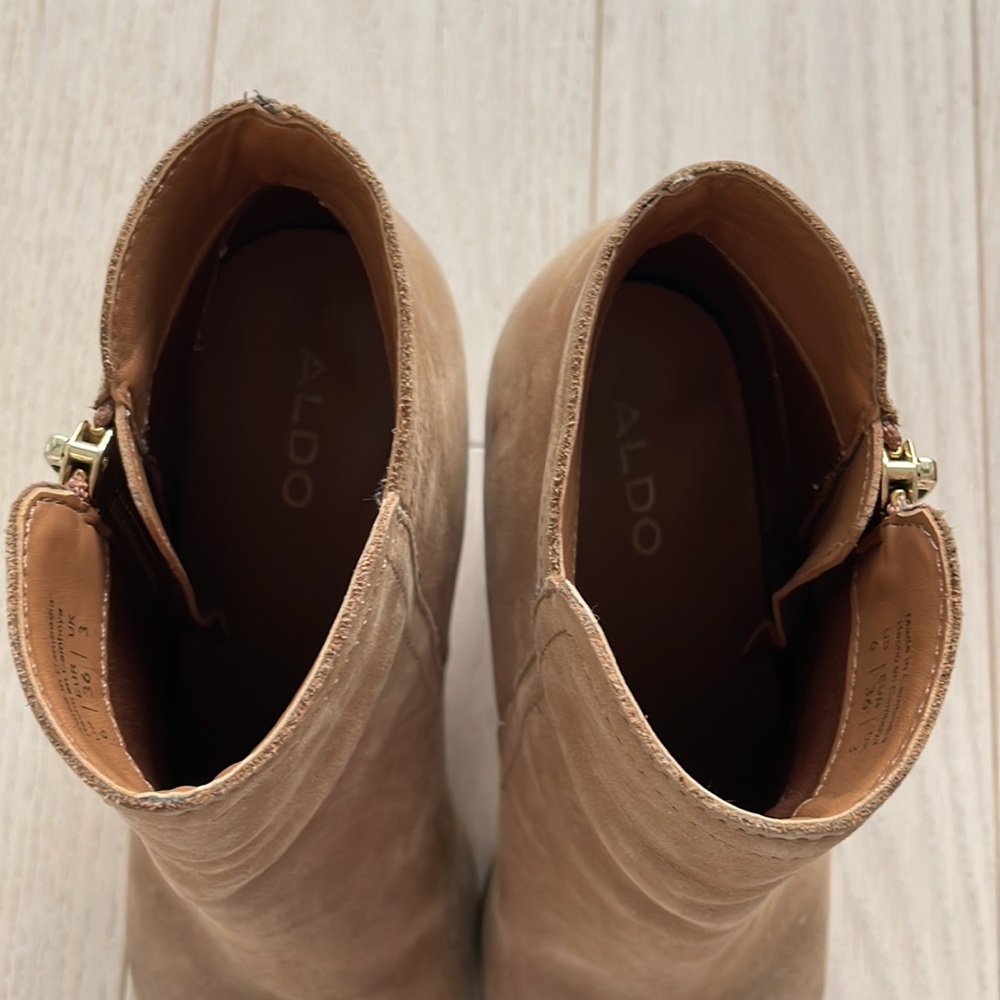 Aldo Tan Suede Heeled Booties - Picture 9 of 10